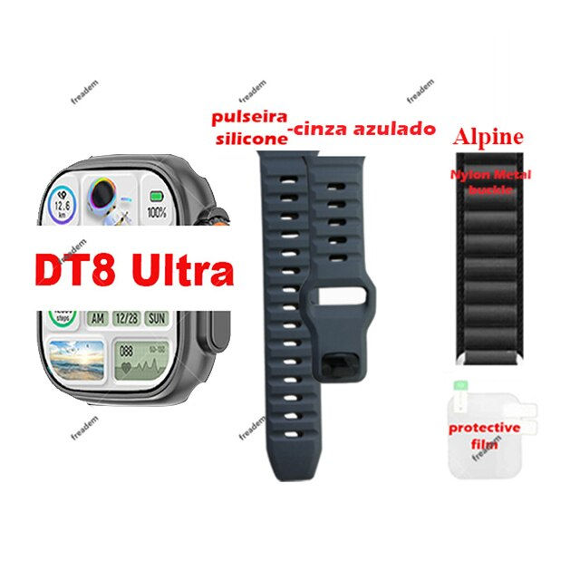 Thumbnail: DT8 Ultra Smart Watch for Men Women 49mm Wireless Charge Dail Call NFC Gps Trac