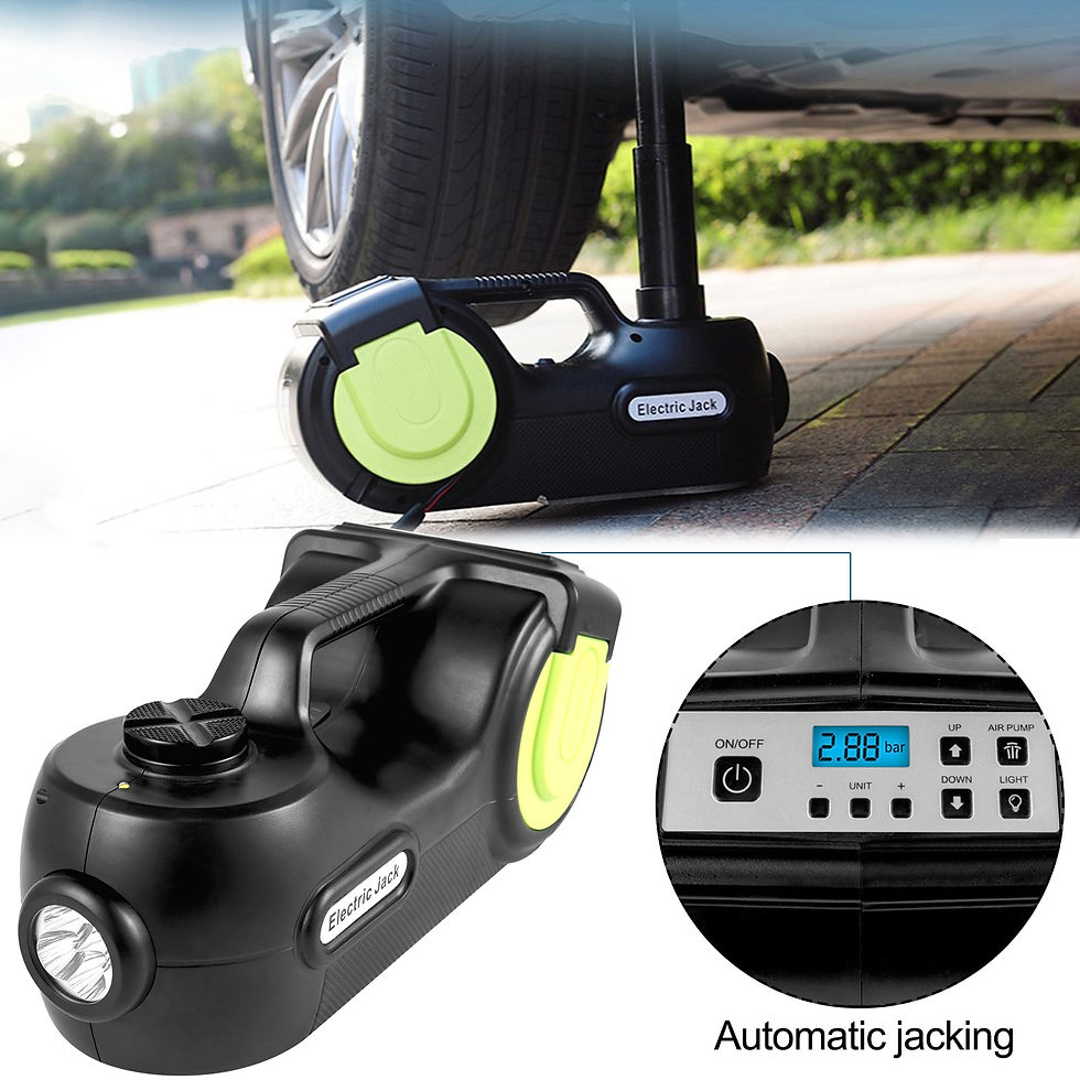 الصورة المصغرة: VEVOR 5 Ton 12V Electric Car Jack Kit + Impact Wrench LED Light Portable Hydrau