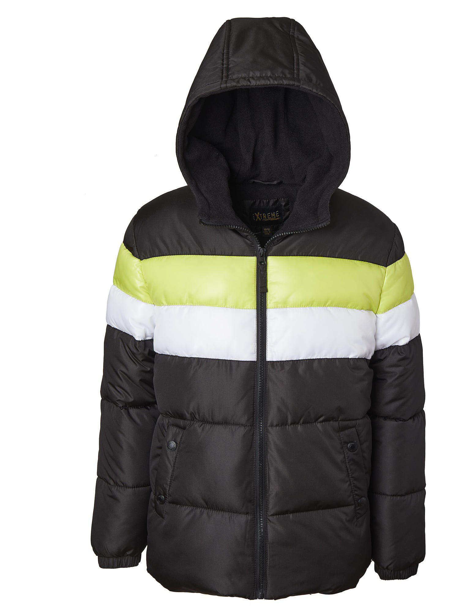 iXtreme Boys Colorblock Stripe Puffer Jacket, Sizes 4-18