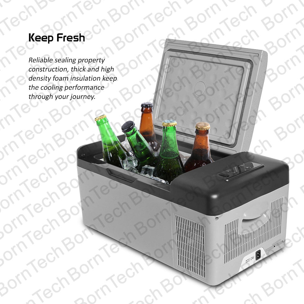 Miniatura: BornTech Portable Electric Cooler for Car Refrigerator Compact Fridge Freezer f