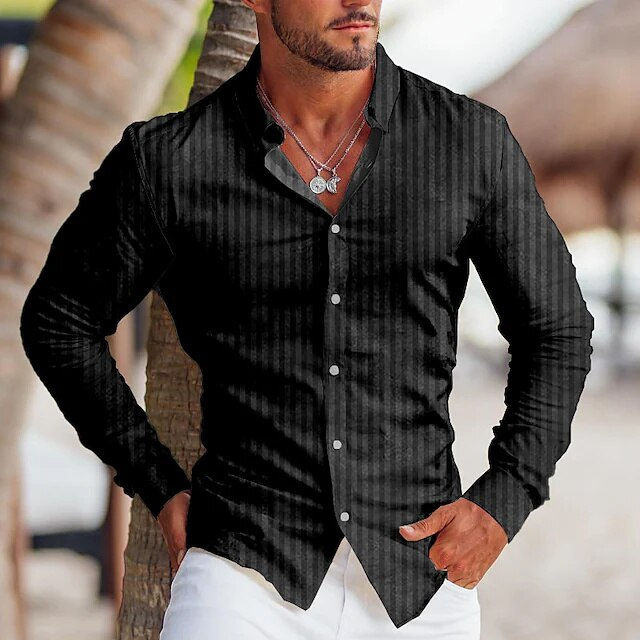 Thumbnail: 2023 New Men's Shirt Graphic Print Clover Gray Outdoor Street Long Sleeve Butto