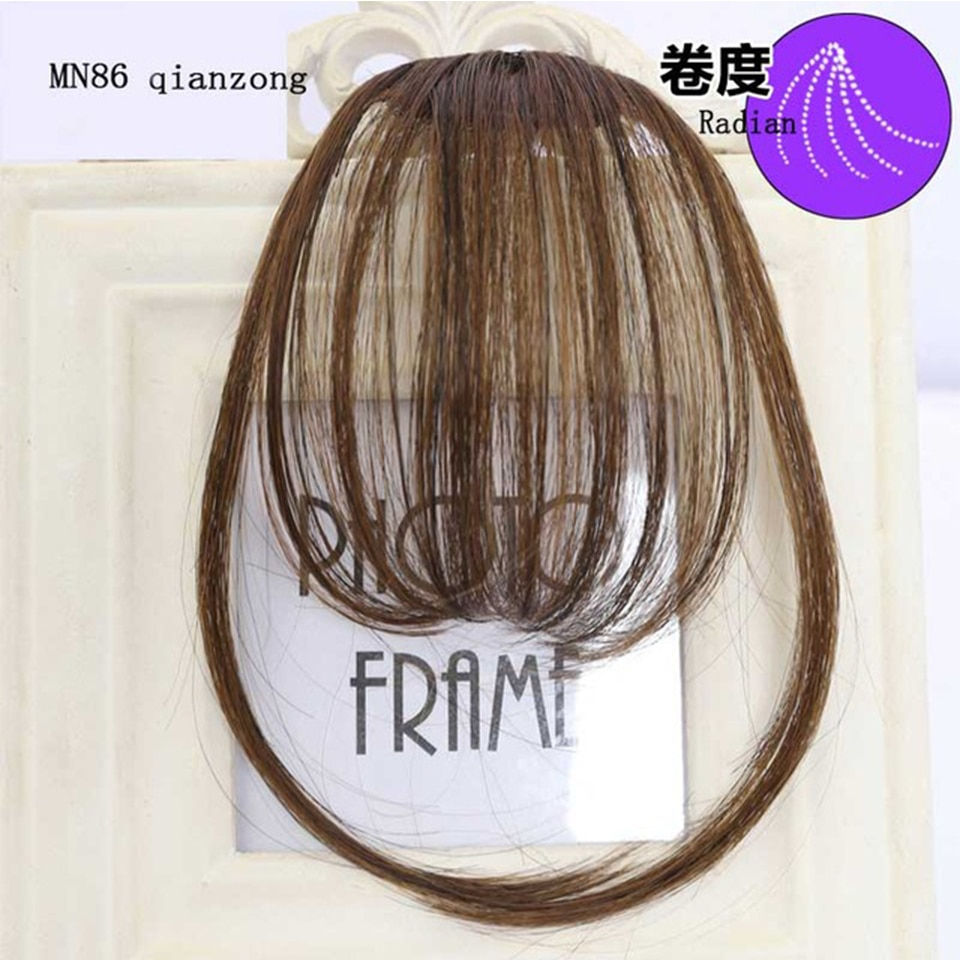 Thumbnail: LUPU Synthetic Hair, Women's Bangs, Short Hair Clips, Natural Black, Solid Color