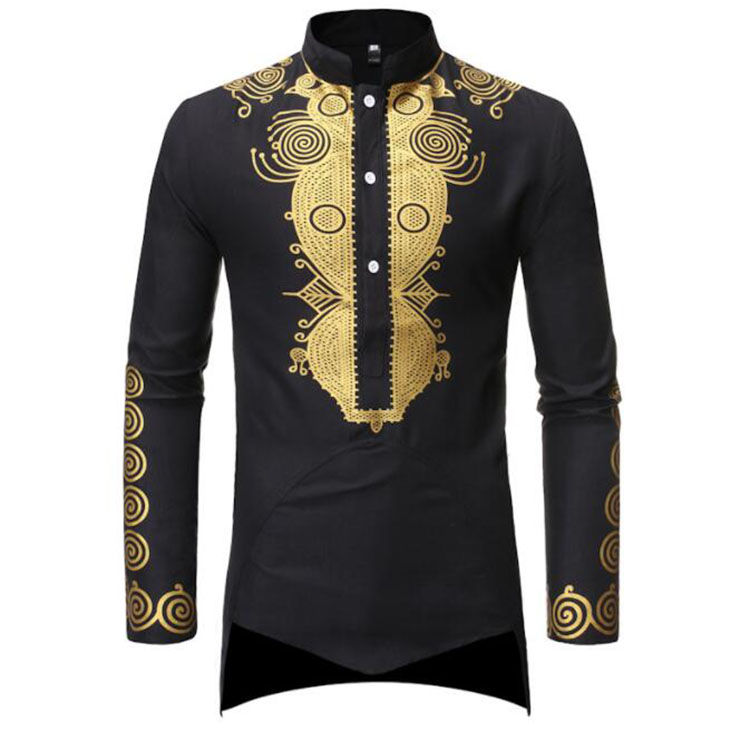 Thumbnail: Men Fashion Africa Shirts Casual Long Pullovers African Casual World Apparel