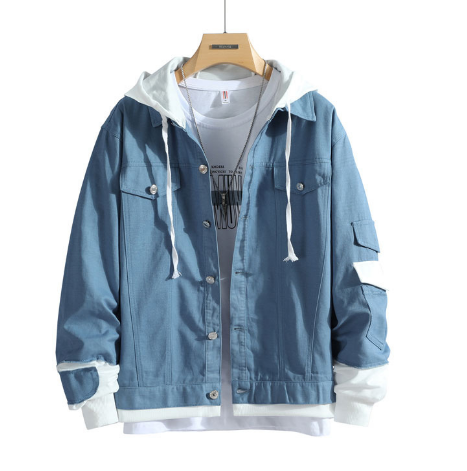 الصورة المصغرة: Custom Autumn/Winter Trend Fashion Casual Oversize Denim Men's Jackets