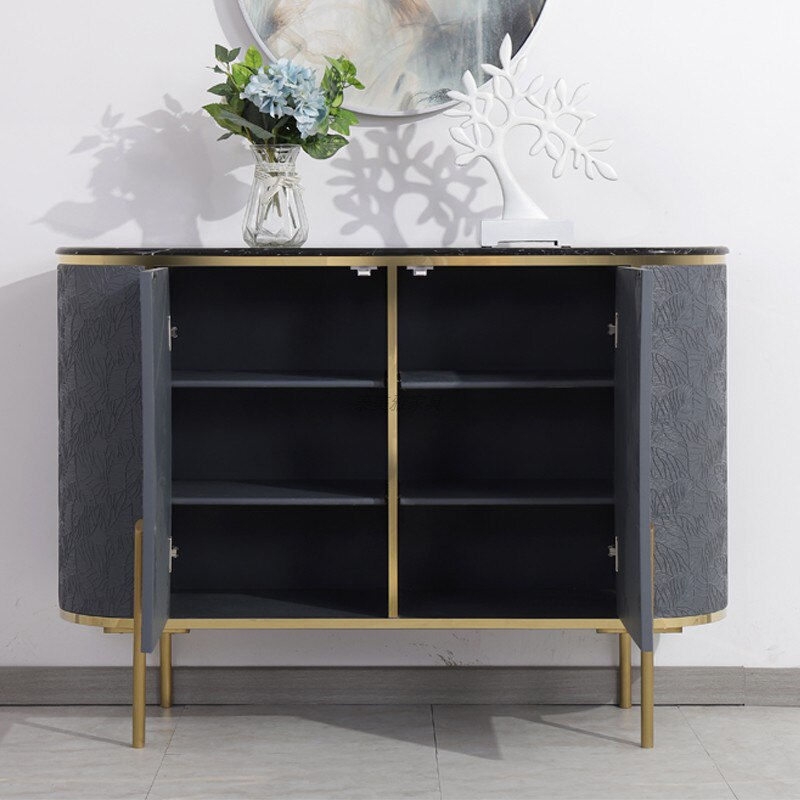 Thumbnail: Italian Cabinet Light Luxury Modern Dining Sideboard Solid Wood Decorative Desi