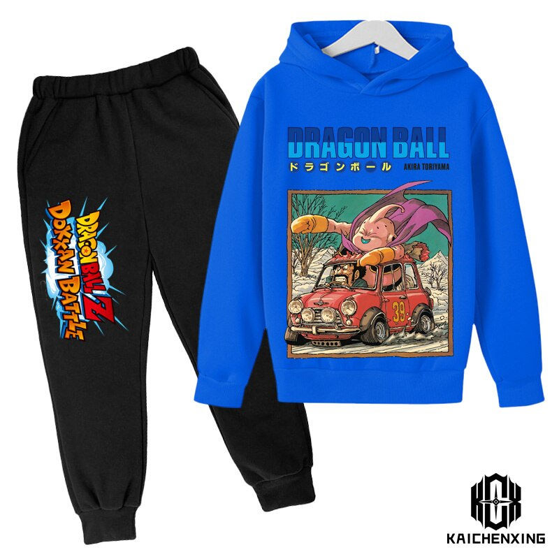 Thumbnail: 2023 Children's Dragon Ball fashion casual hoodie pants suit boys and girls swe