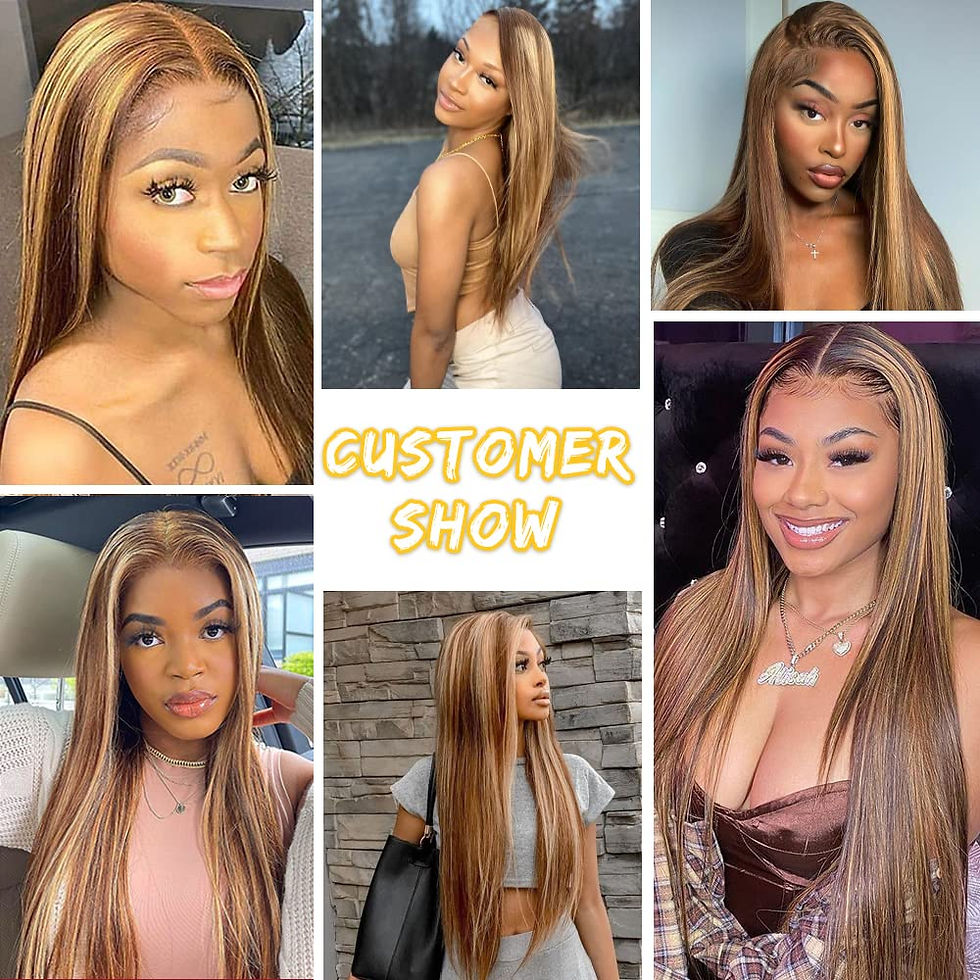 Miniatura: Highlight Ombre Lace Front Wig Human Hair Pre Plucked 13x4 colored 4/27 HD Lace