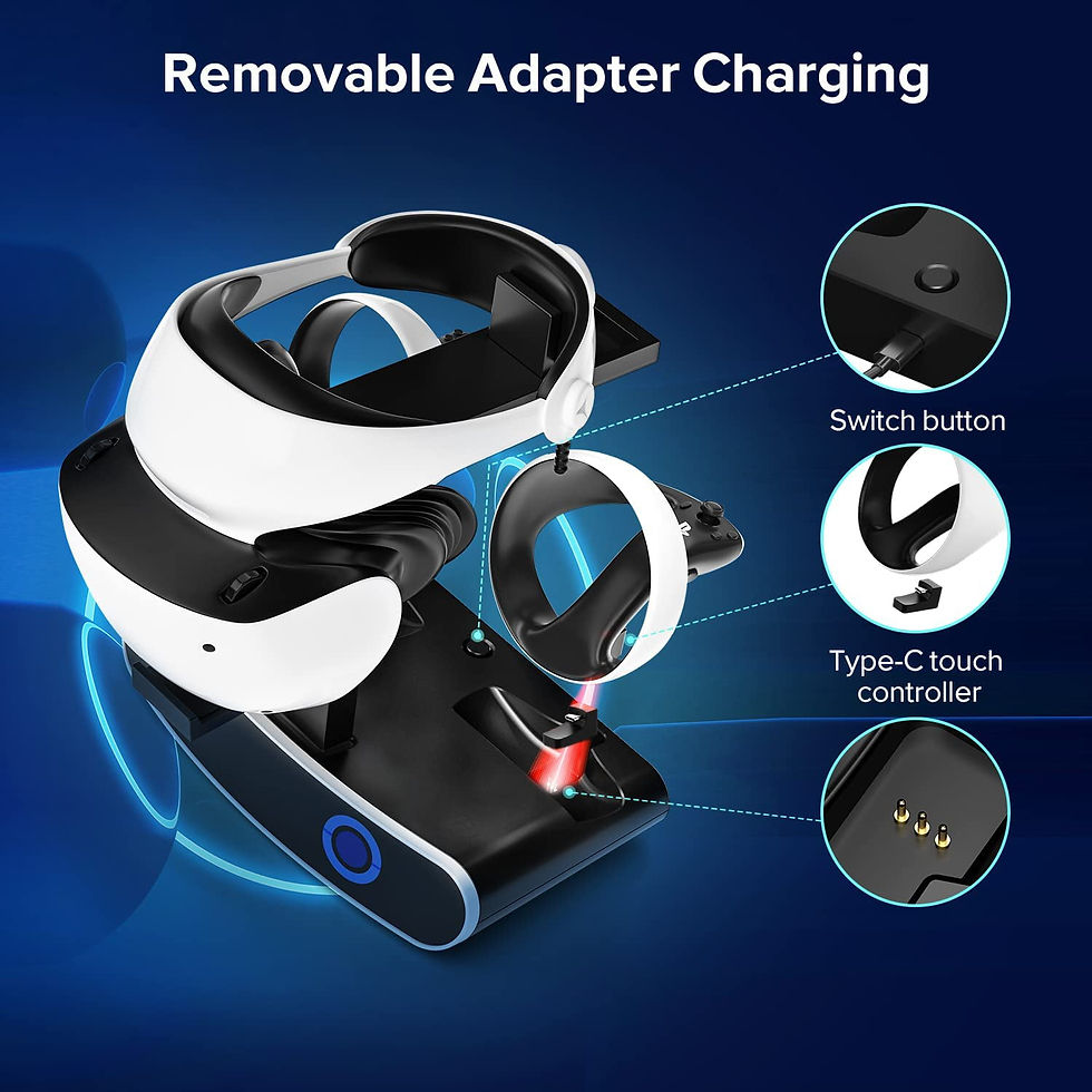 Thumbnail: PSVR Stand - Charge, Showcase, and Display your PS4 VR Headset and Processor - 