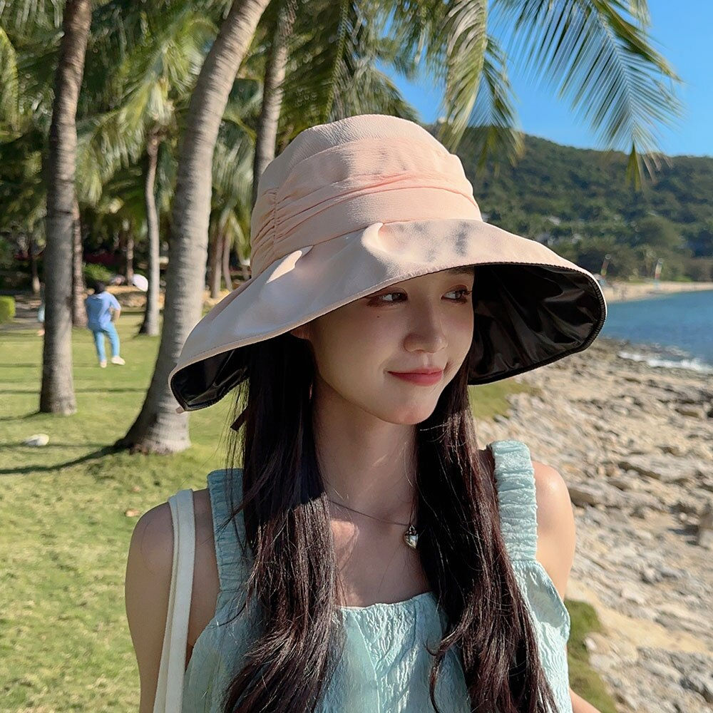 2023 new Women's bucket hat Solid style Panama caps Splicing color luxury hat f