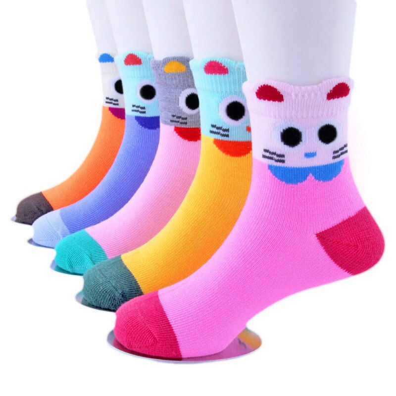 Thumbnail: 5Pairs/Lot Baby Socks Winter Sock Breathable Cotton for Boys Girls 1-12 Years