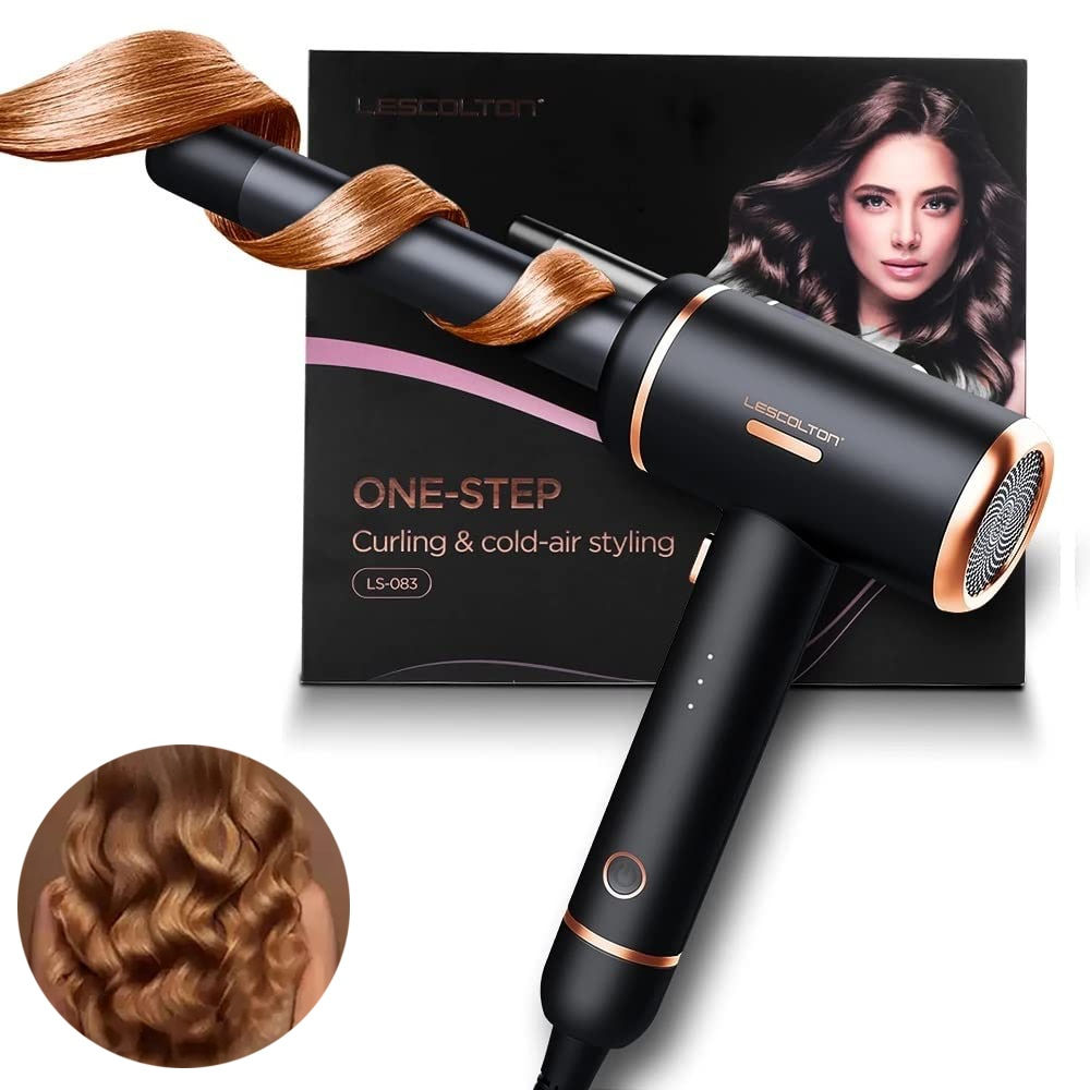 LESCOLTON Hair Curler Cold Air Curling Irons Automatically 2 In 1 150000 High-s
