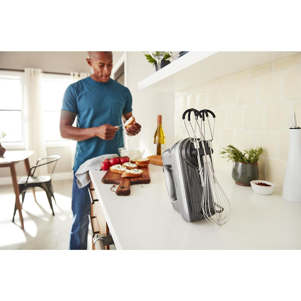 Thumbnail: KitchenAid 6 Speed Hand Mixer with Flex Edge Beaters - KHM6118
