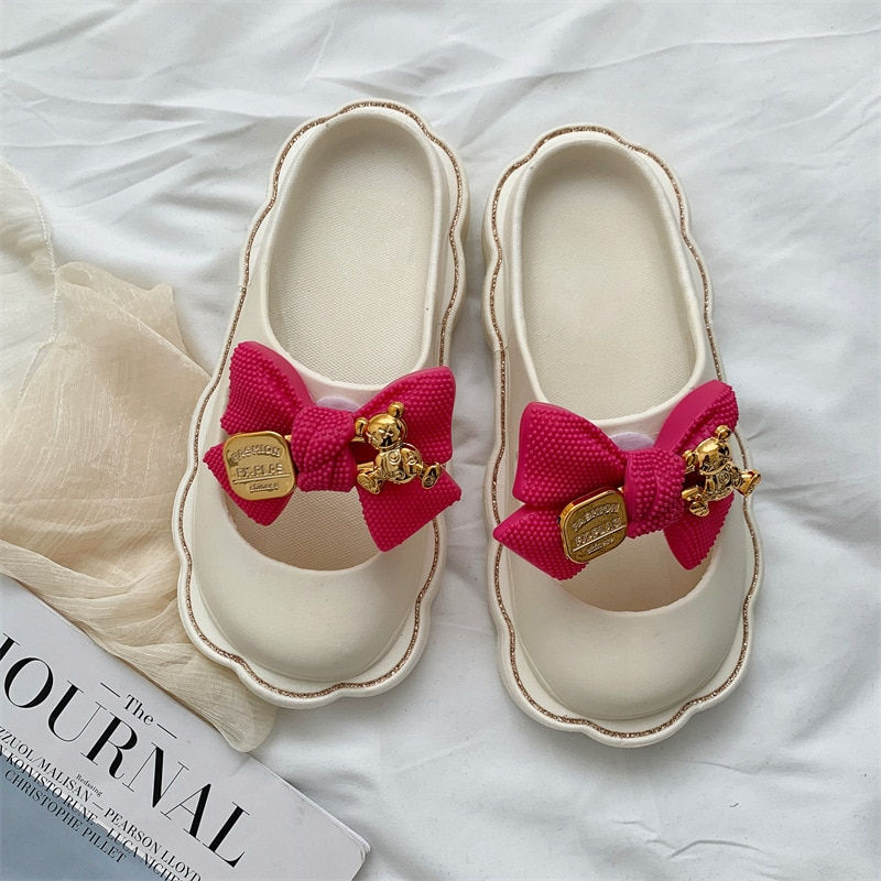 Thumbnail: 2023 New Fashion Bowknot Women's Slippers Summer Women Slippers Indoor Outdoor 