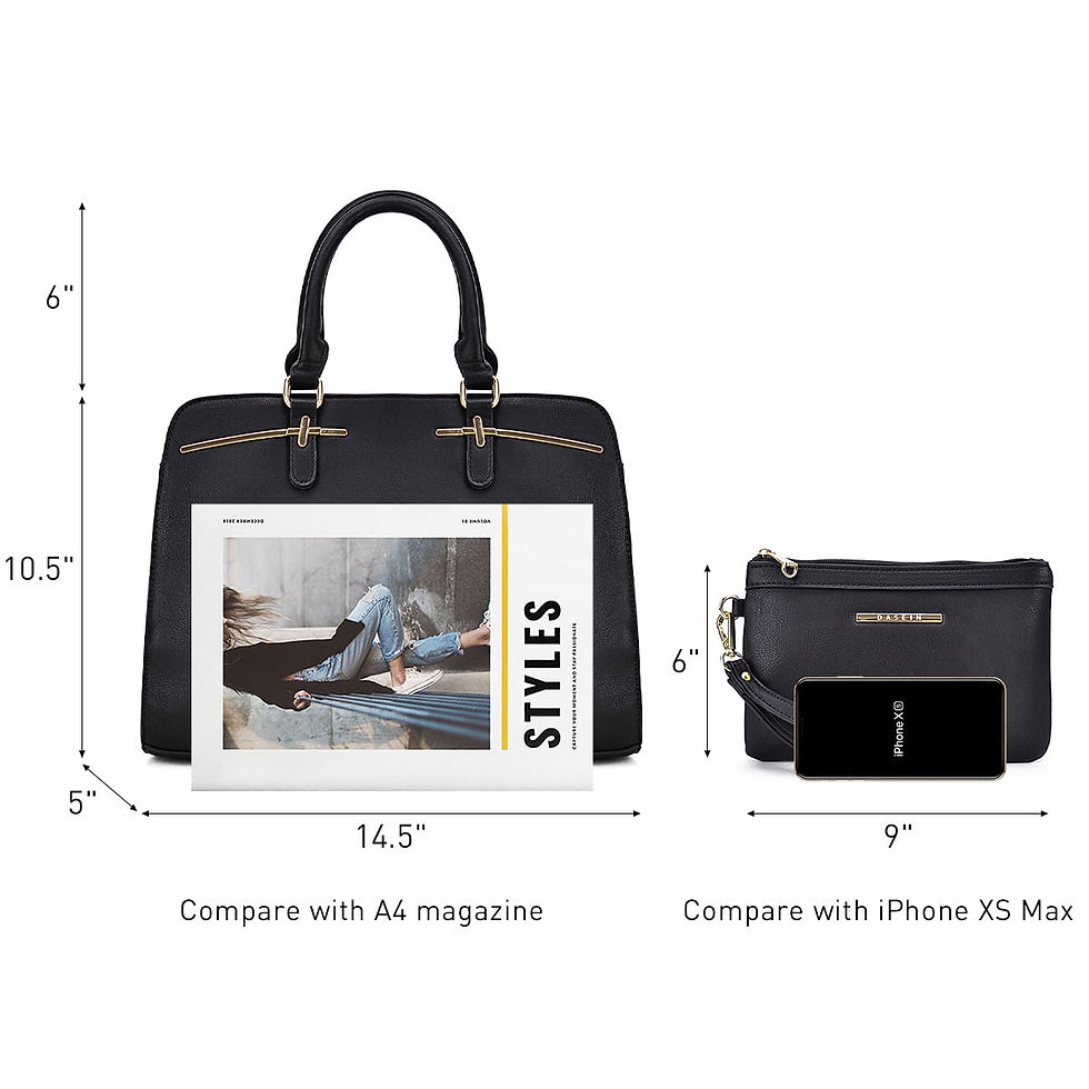 Miniatura: Dasein Women Satchel Handbags Shoulder Purses Totes Top Handle Bags With Matchi