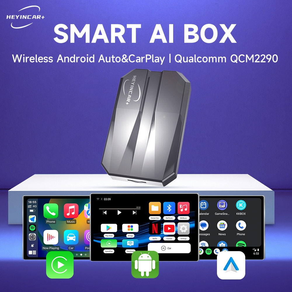 HEYINCAR CarPlay Smart Ai Box Plus Android 11 Wireless CarPlay Android Auto You