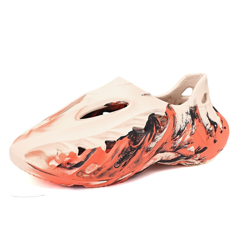 Thumbnail: Unisex Beach Sandals EVA Men Hollow Garden Shoes Women Tie-dyed Designer Hole S