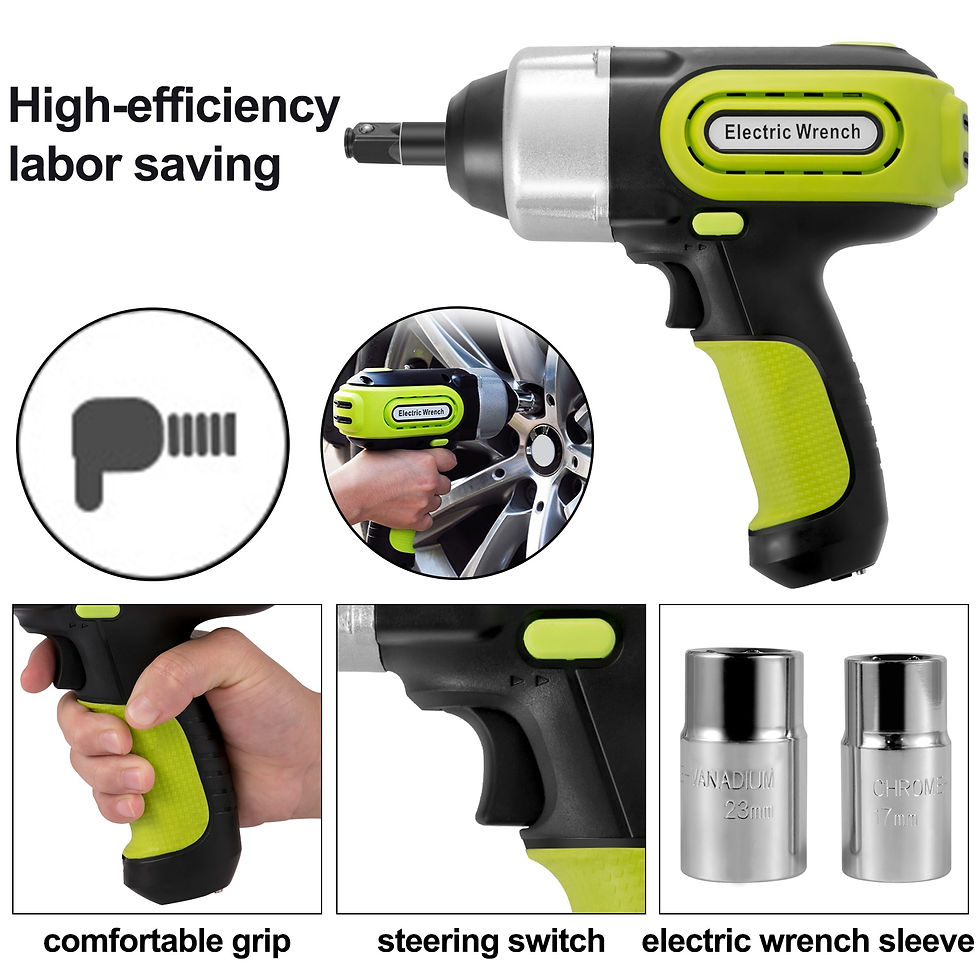 الصورة المصغرة: VEVOR 5 Ton 12V Electric Car Jack Kit + Impact Wrench LED Light Portable Hydrau