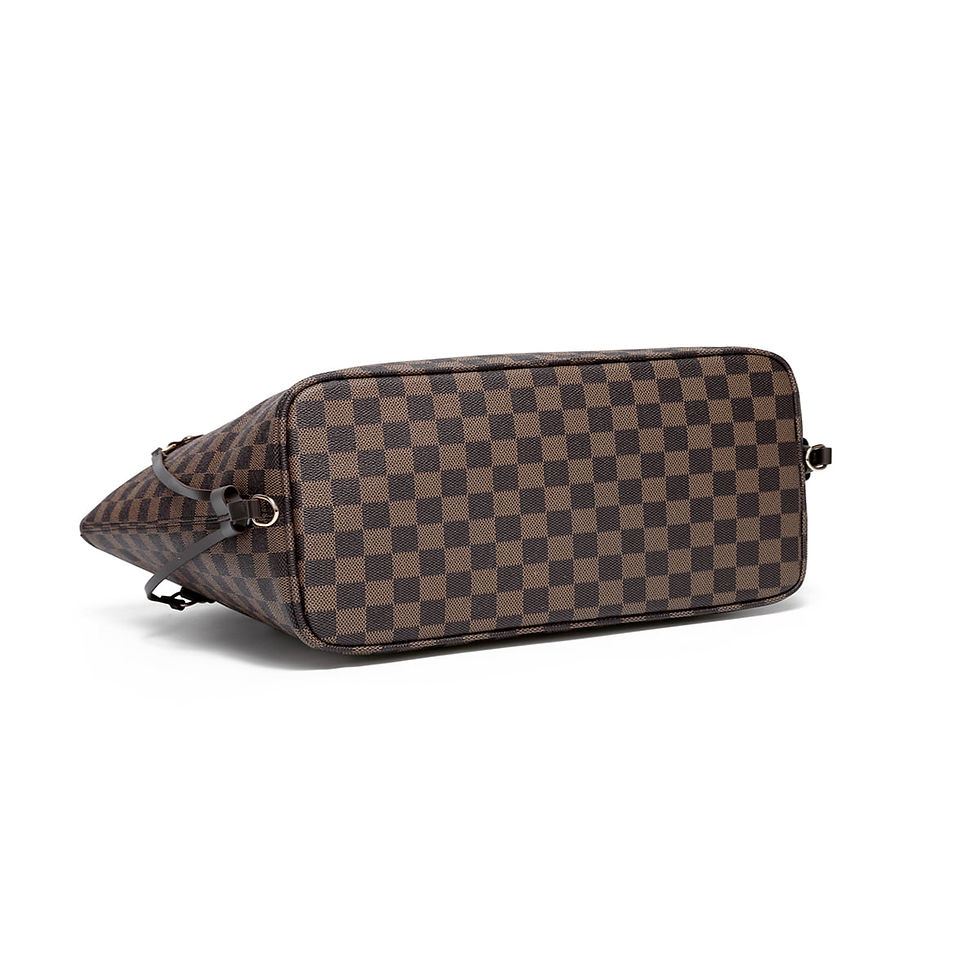 Miniature : Twenty Four Women's Handbag Checkered Shoulder Bag Tote Fashion Casual Bag -Lea