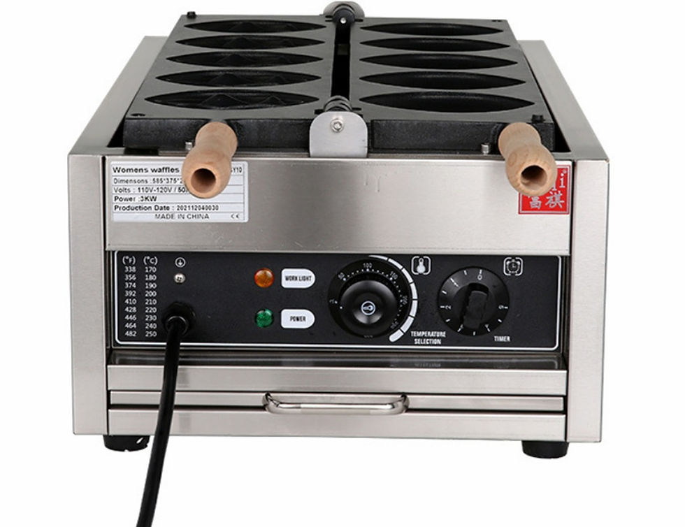 Thumbnail: Commercial Electric Fashion Design 5pcs Taiwan Girls Lily Waffle Making Machine
