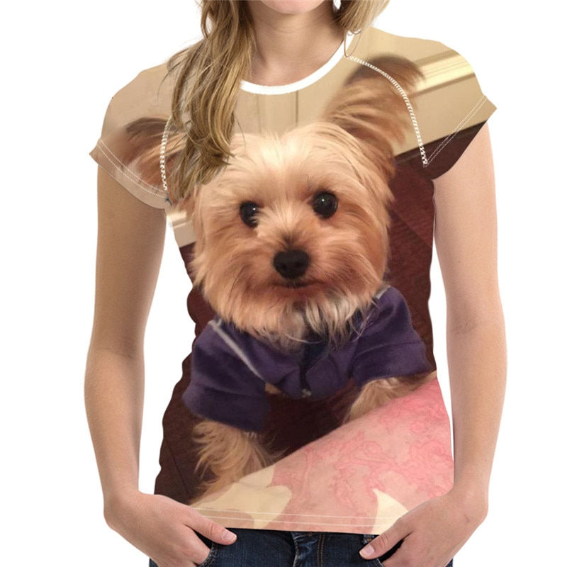 Thumbnail: Dog 3D printing T-shirt men's and women's O-neck short-sleeved oversized fashio