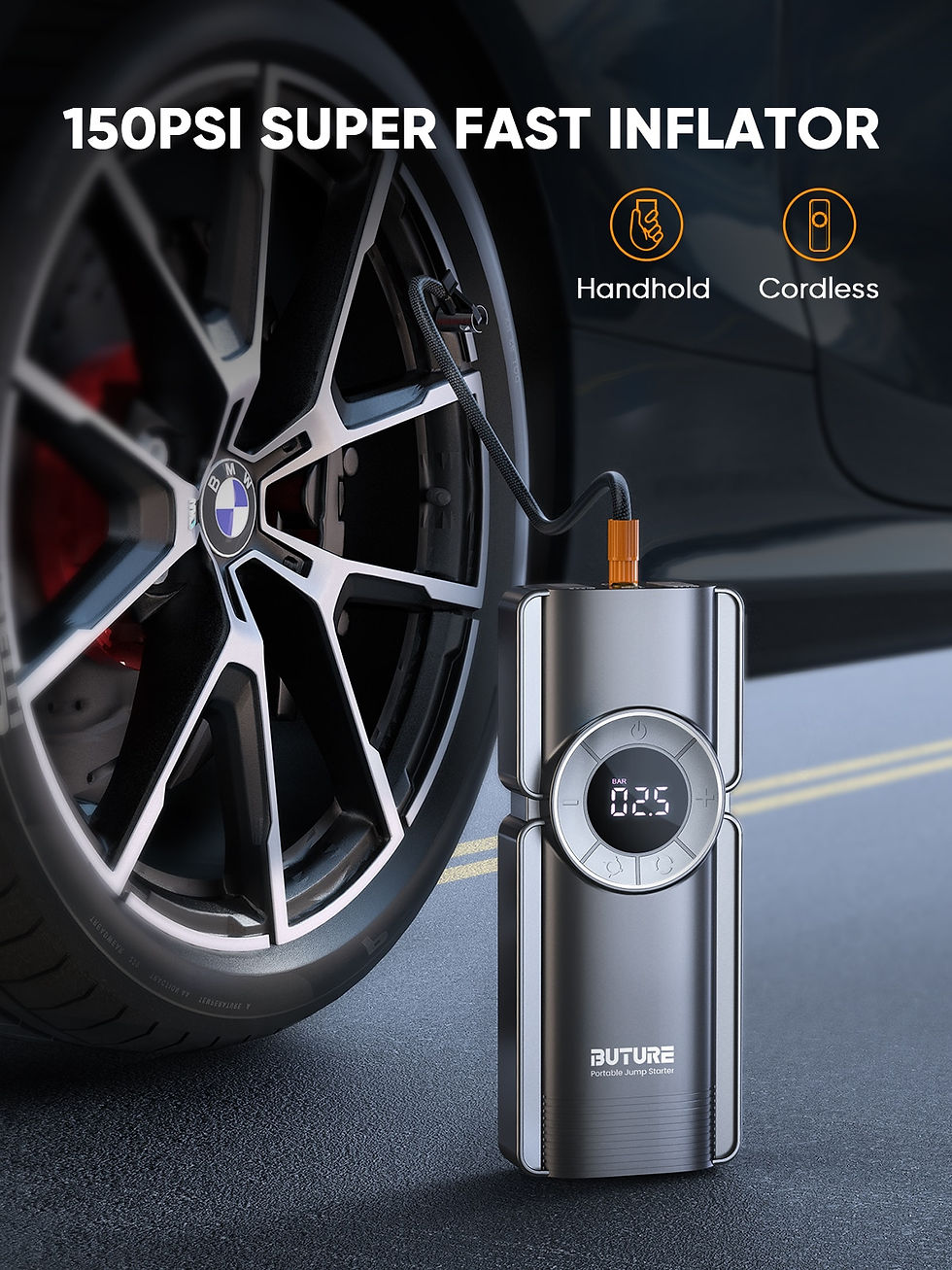 Thumbnail: Buture 4 In 1 Jump Starter 150PSI Pump Air Compressor 20000mAh Power Bank 2500A