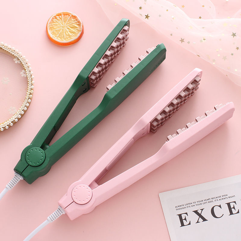 Miniaturbild: Professional Volumizing Hair Iron Ceramic 3D Grid Hair Crimper Curling Iron Cor