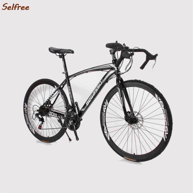 Thumbnail: Bend Handle Disc Brake Road Bike 27.5 Inch 21 Speed High Carbon Steel Frame Stu