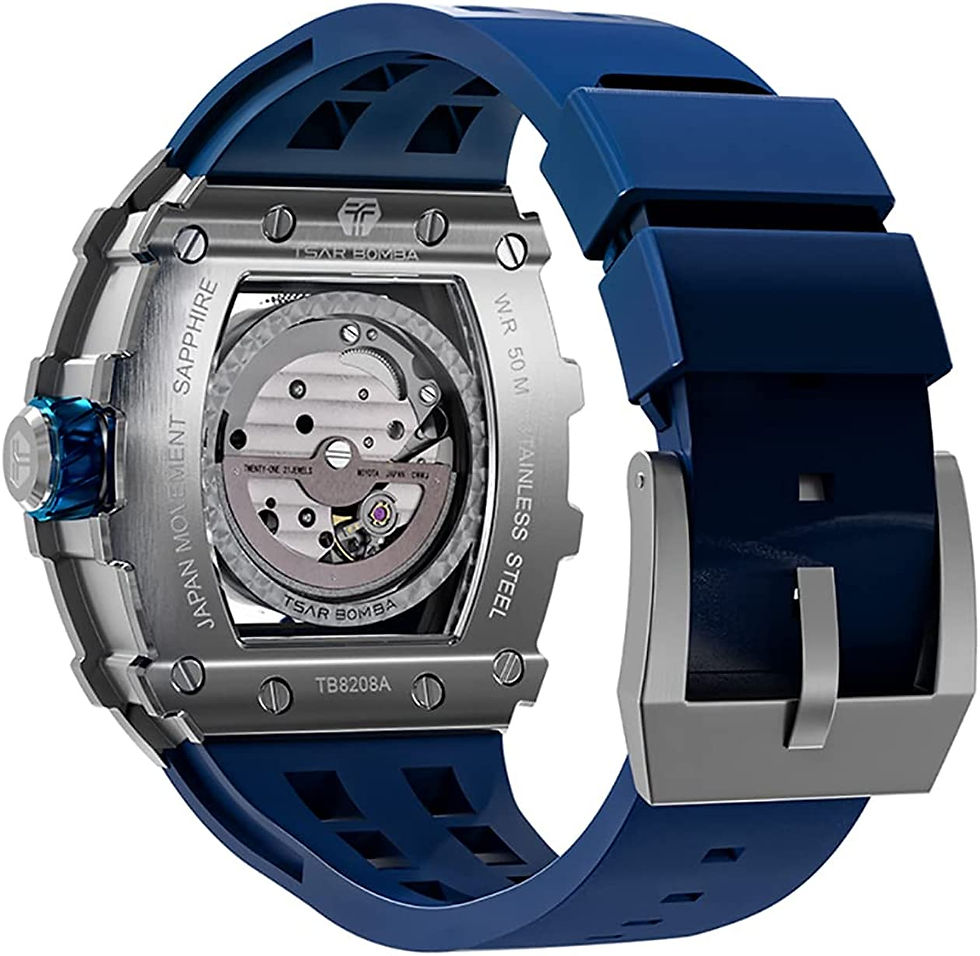 Thumbnail: TSAR BOMBA Men's Wristwatch Automatic Mechanical, Japanese Movement with Silico