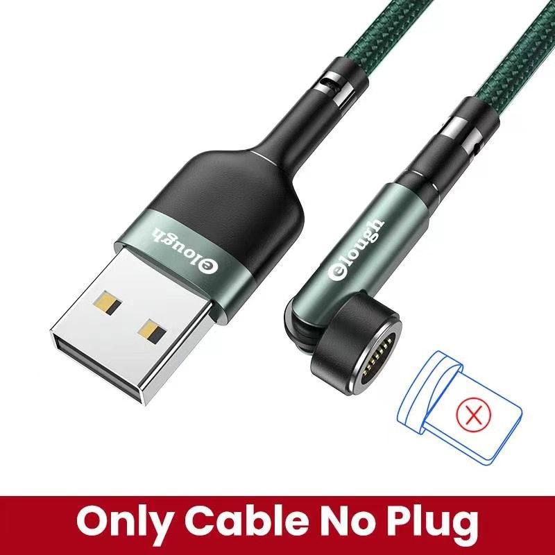 الصورة المصغرة: Elough 540 Magnetic Cable 3A Fast Charging Micro USB Type C Cable For iPhone Xi