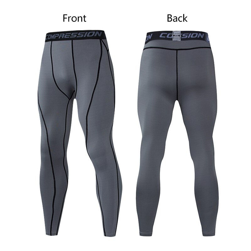 Thumbnail: Men's Lycra Compression Pants Cycling Running Basketball Soccer Elasticity Swea