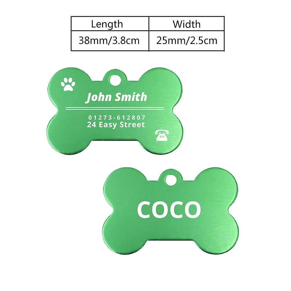 Thumbnail: Personalized Dog ID Tags Engraved Metal Tag for Small Dogs Name Collar
