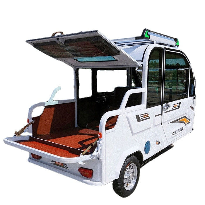 Миниатюра: Cheap price 800W adults three-wheel 3 seat fully enclosed electric passenger tr