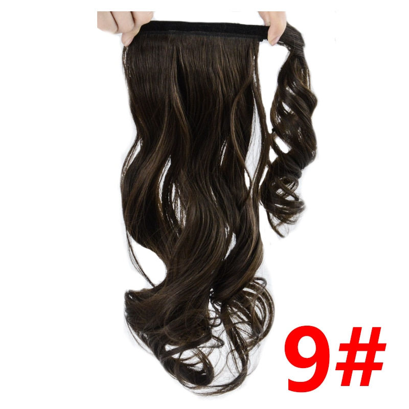 Thumbnail: 20Inch Long Synthetic Drawstring Ponytail Clips In Hair Extensions For Women Wr