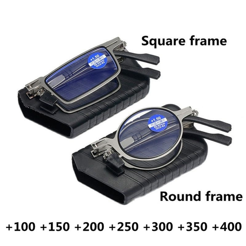 Thumbnail: Folding Reading Glasses Men Women Anti Fatigue Blue Light Glasses Retro Ultra T