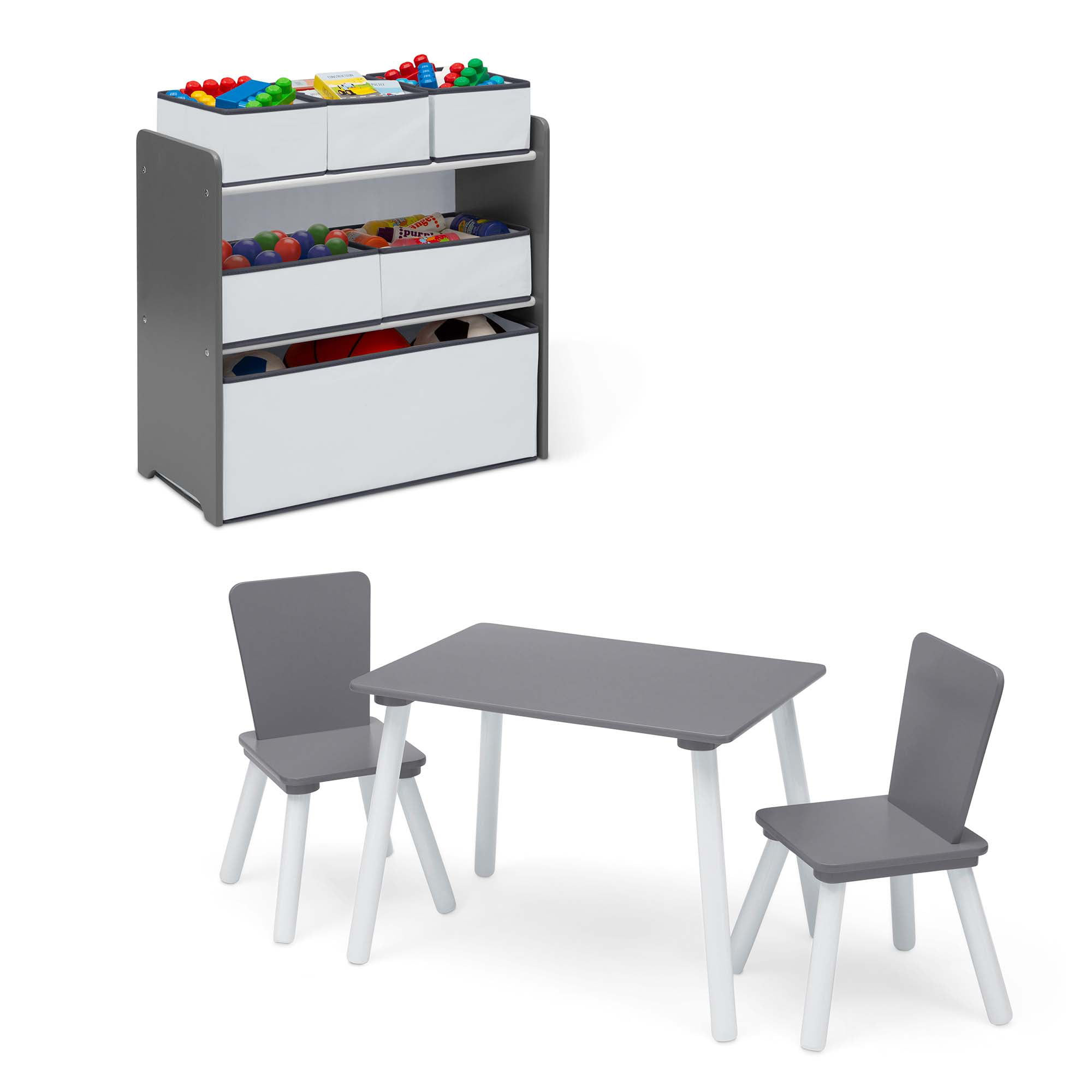 Delta Children 4-Piece Toddler Playroom Set – Includes Play Table with Dry Eras