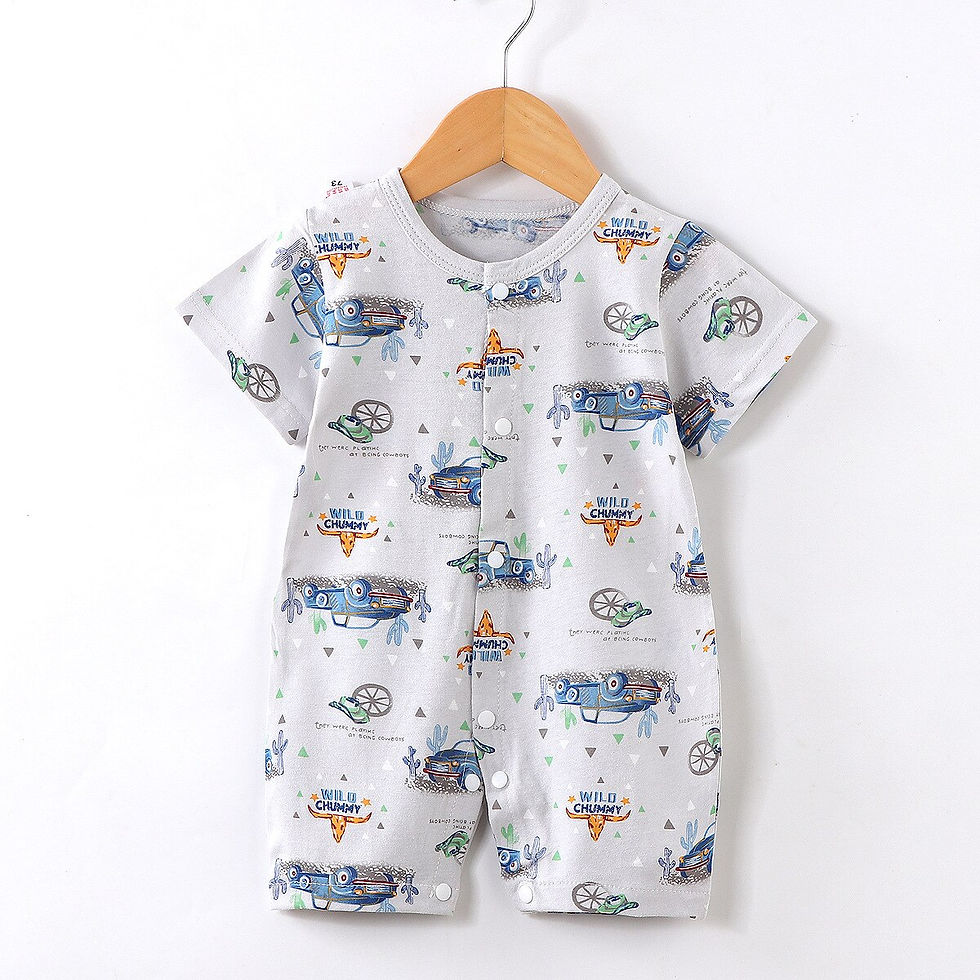 Thumbnail: Rompers Disney Mickey Print Crew Neck Pullover Clothes Cartoon Cotton Soft Skin