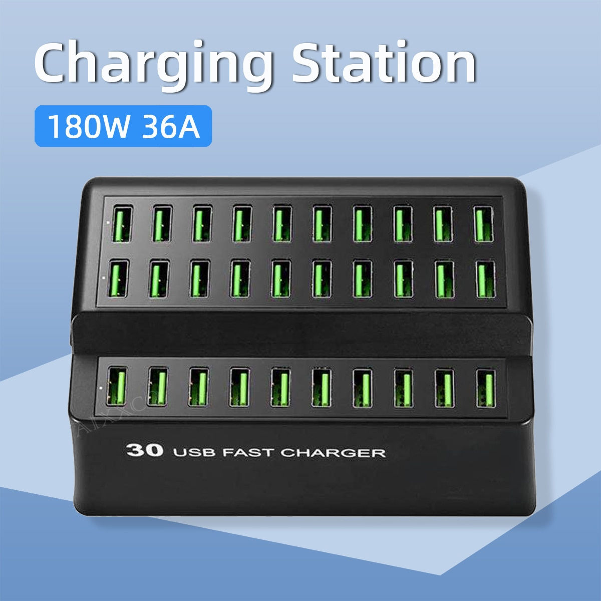 30 Ports USB Charging Station Multi Dock 180W 36A USB Charger for iPhone Samsun