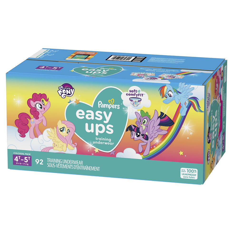 Miniaturbild: Pampers Easy Ups Training Underwear Girls, Size 6 4T-5T, 92 Count