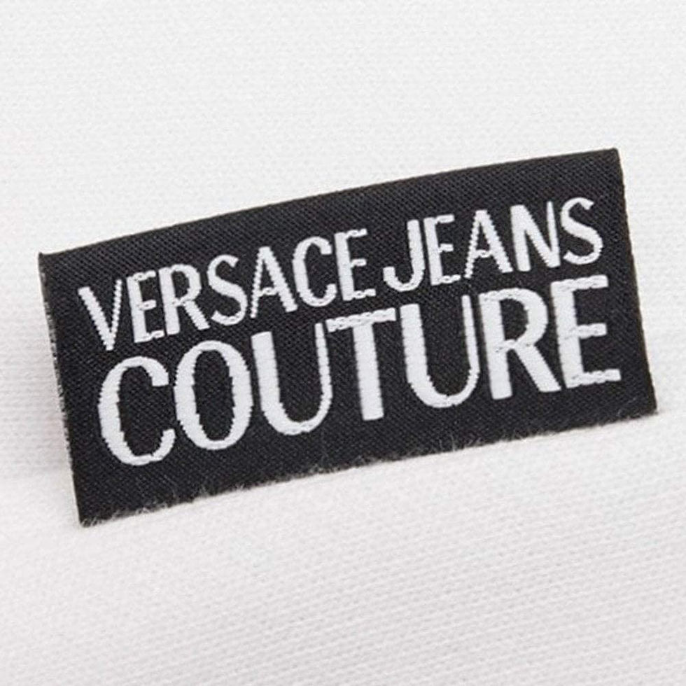 Thumbnail: Versace Jeans Couture 100% Cotton Gold Foil Logo Long Sleeve Hoodie Sweatshirt-