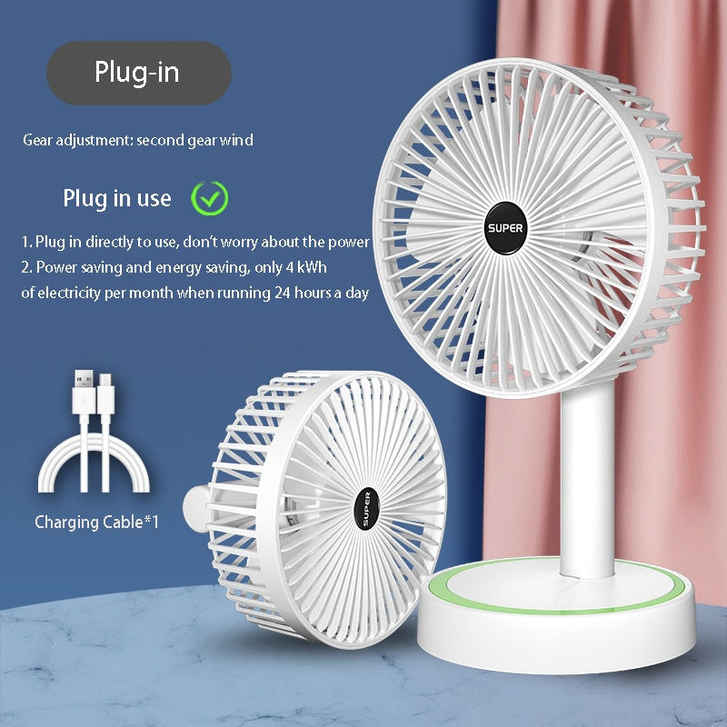 Thumbnail: Portable USB Mini Charging Fan Handheld Silent Cooling Fan Air Cooler Three-spe