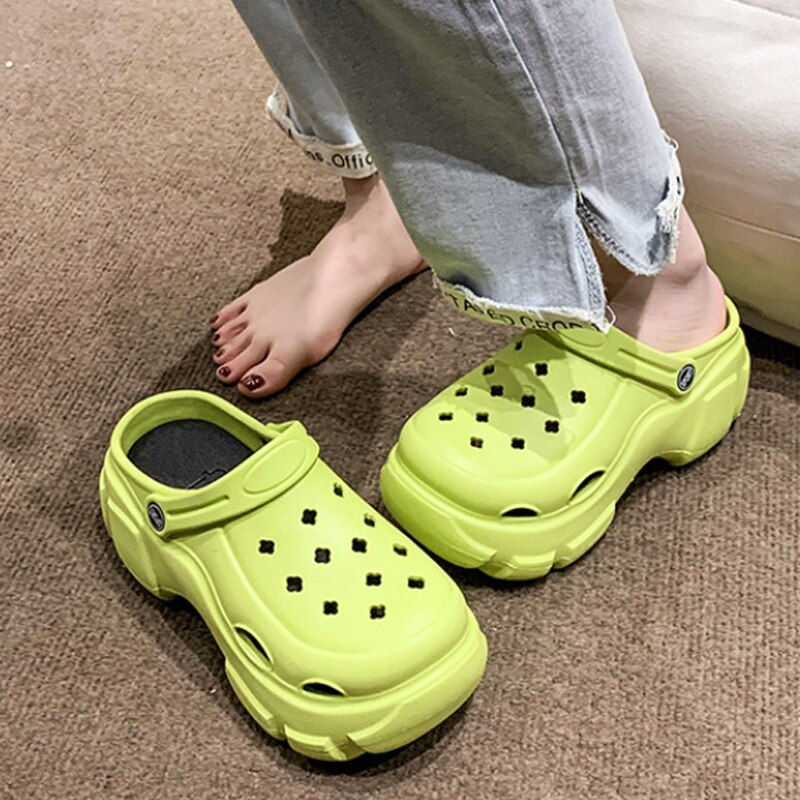 Thumbnail: Summer Women Clogs Quick Dry Wedges Platform Garden Shoes Beach Sandals Home Sl