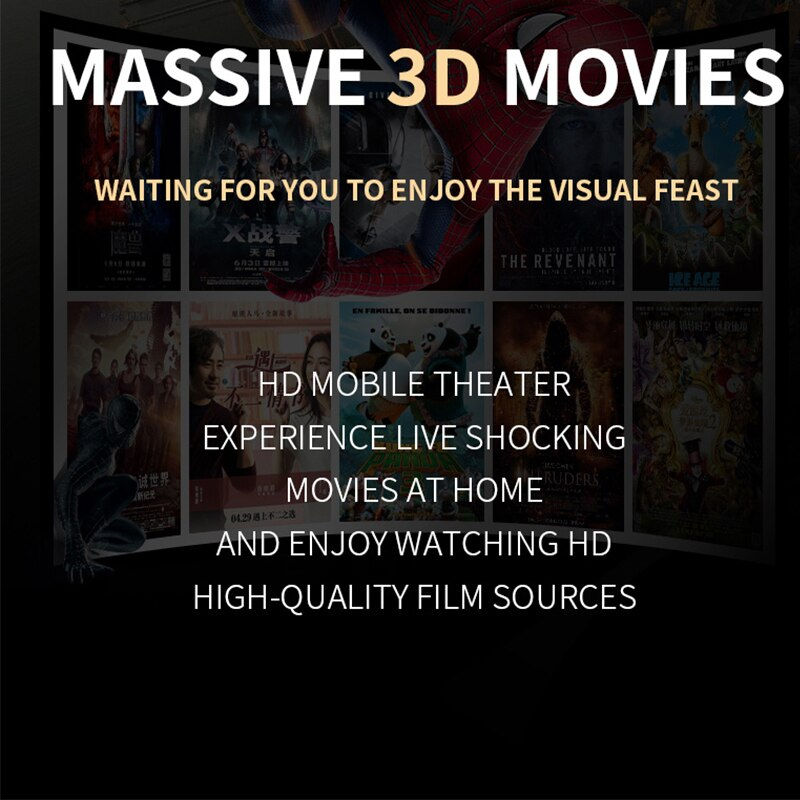 Thumbnail: best selling 3D VR 4K smart Glasses Headset Giant Screen Stereo privite Cinema 