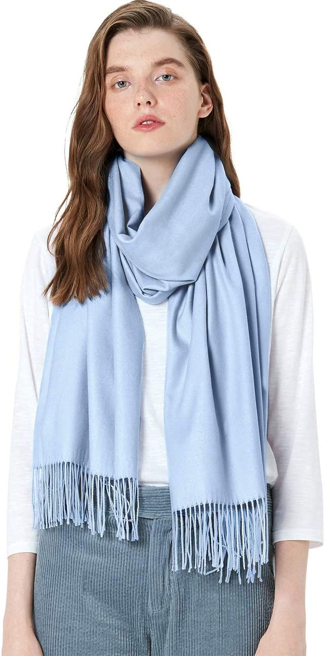 Thumbnail: MaaMgic Women's Large Soft Cashmere Feel Pashmina Shawls Wraps Light Winter Sca