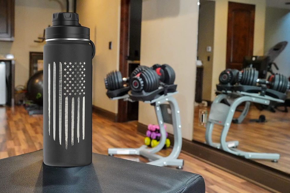 Miniatura: 20oz American Flag Water Bottle – USA Double Wall Vacuum Insulated Stainless 