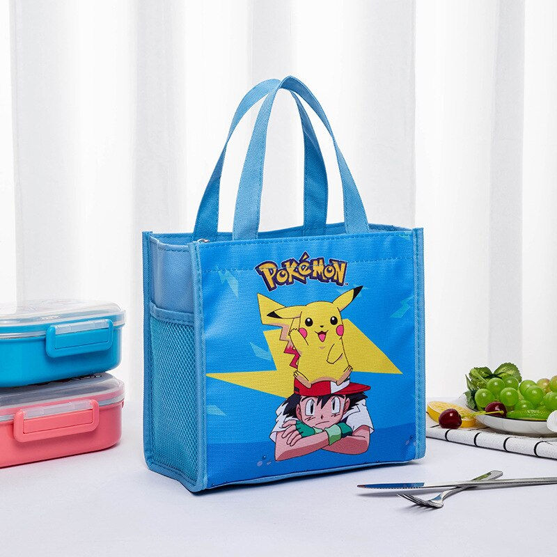 Thumbnail: Cartoon Pokemon Cute Pikachu Lunch Bag Portable Insulated Lunch Box Picnic Bag 