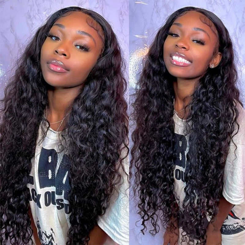 Thumbnail: Deep Wave V Part Human Hair Wig Promotion No Leave Out Brazilian Glueless Wig F