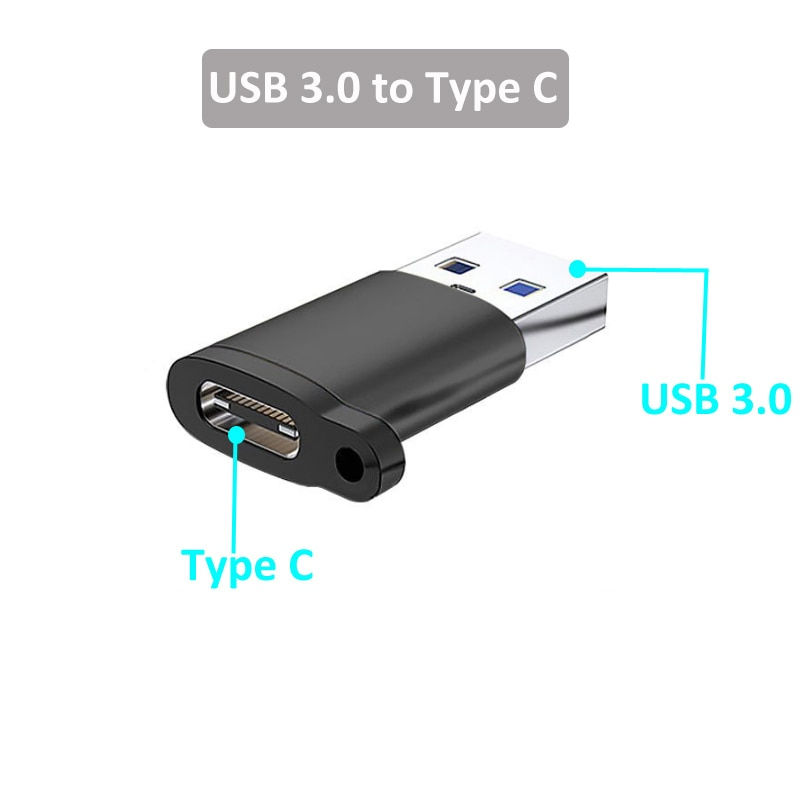 الصورة المصغرة: OTG Adapter Type C to USB3.0 Connector USB A to USB C Adapter Male to Female Co