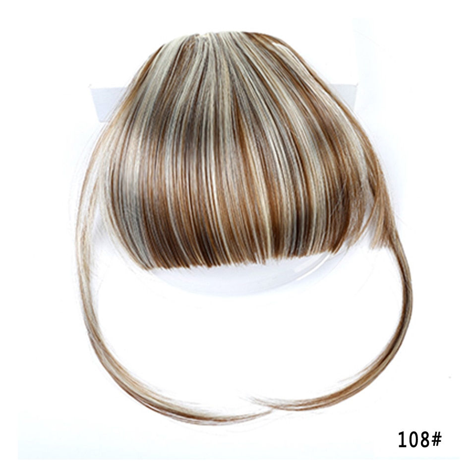 Thumbnail: LUPU Synthetic Hair, Women's Bangs, Short Hair Clips, Natural Black, Solid Color