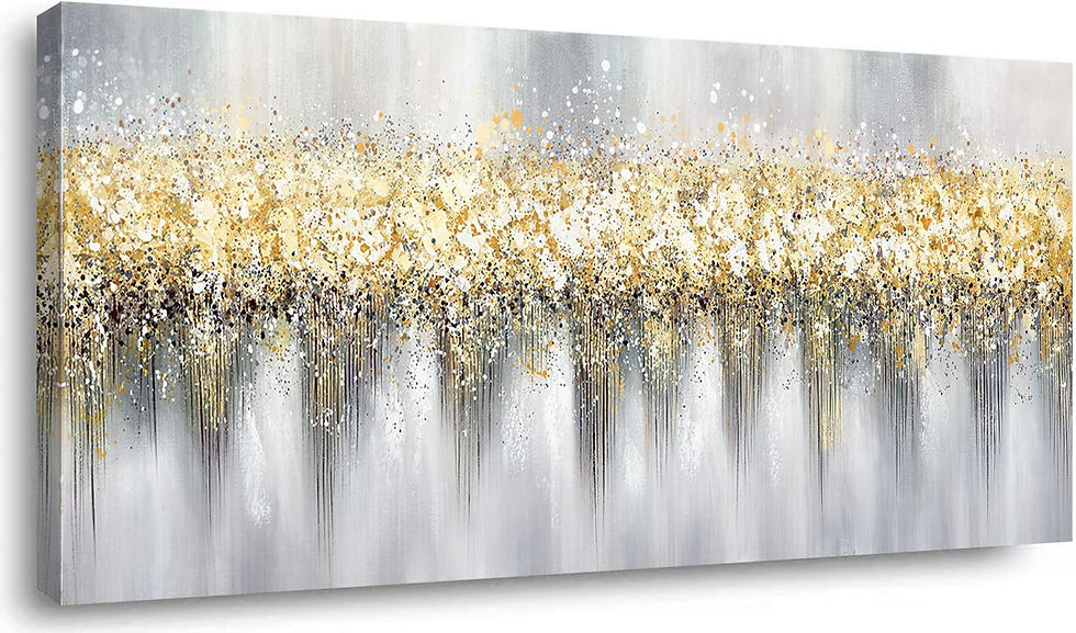 Thumbnail: Canvas Wall Art Abstract Art Paintings Yellow Flower Fantasy Modern Wall Decor 