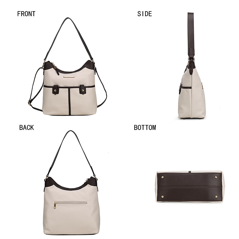 Миниатюра: MKF Collection Harper Vegan Color Block Leather Womens Shoulder Handbag by Mia K